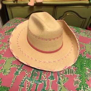 ATWOOD Pink and Tan Kids Cowboy Western Hat Size Large